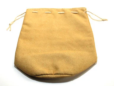 KOP19043 - 7" x 8" x 5" Leather Bag Tan Rounded Bottom