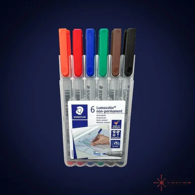 Chessex 03156 Water Soluble 6-Pack Markers Medium-Tip