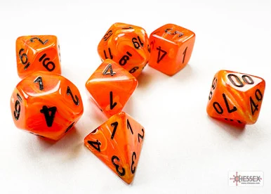 20433 - Vortex® Mini-hedral™ Orange/black 7-Die Set