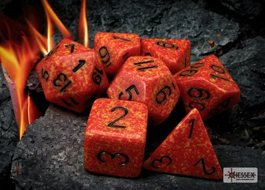 Chessex 25303 Speckled Fire Polyhedral 7-Dice Set