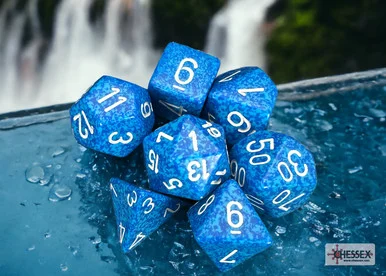 Chessex 25306 Speckled Water Polyhedral 7-Dice Set