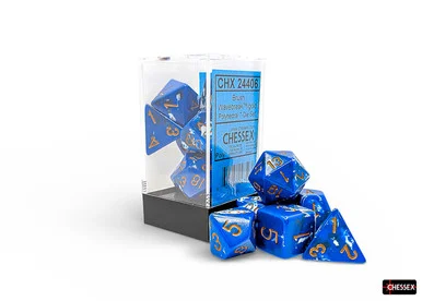 [PREORDER] 24406 - Brush Polyhedral Wavebreak/gold 7-Die Set