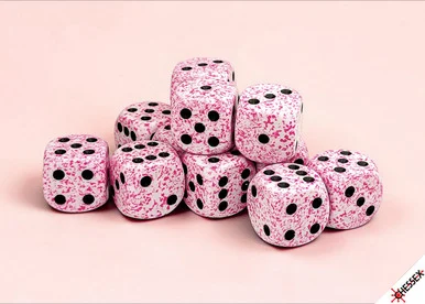 [PREORDER] 25754 - Speckled Pink 16mm d6 Dice Block (12 dice)