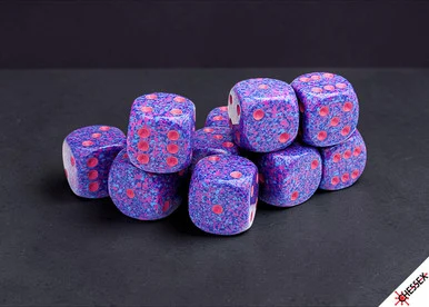 [PREORDER] 25767 - Speckled Purple Passion 16mm d6 Dice Block (12 dice)