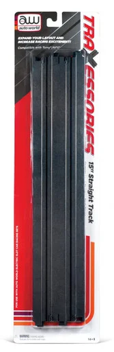 Auto World 00171 Auto World 15" Traxessories Straight Track - 2 Pack