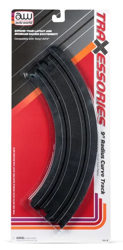 Auto World 00173 9" Radius Curve Track Pair