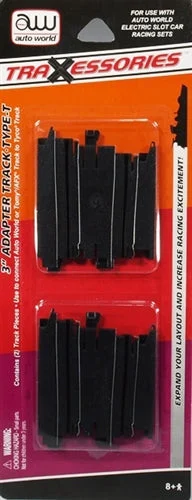 Auto World 00178 3" Traxessories Adapter Track Type-T Pair
