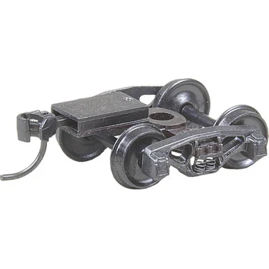 Kadee Coupler #502 HO Scale Bettendorf 50-ton Trucks with Ready-to-Mount Couplers, 33" Smooth Back Wheels - Metal Fully Sprung
