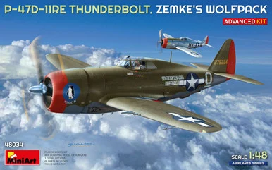 1/48 P-47D-11RE Thunderbolt. Zemke’s Wolfpack. Advanced Kit - MIA48034