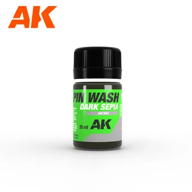 AK324 - Pin Wash: Dark Sepia