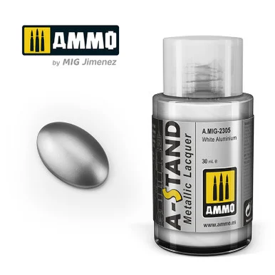 AMIG2305 - A-Stand Lacquer Paint 30ml - White Aluminium