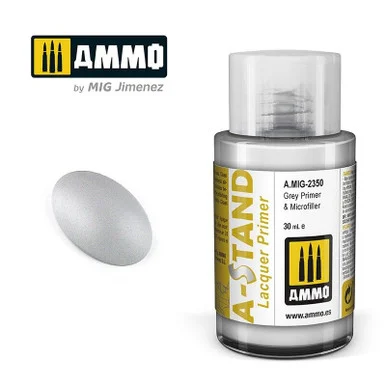 AMIG2350 - A-Stand Lacquer Paint 30ml - Grey Primer & Microfiller