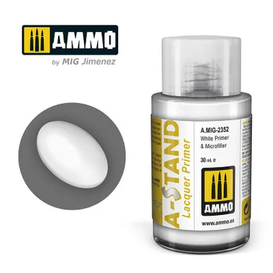 AMIG2352 - A-Stand Lacquer Paint 30ml - White Primer & Microfille