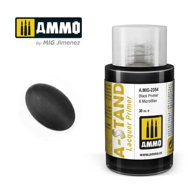 AMIG2354 - A-Stand Lacquer Paint 30ml - Black Primer & Microfiller