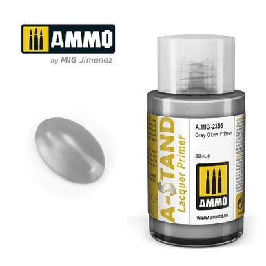 AMIG2355 - A-Stand Lacquer Paint 30ml - Grey Gloss Primer