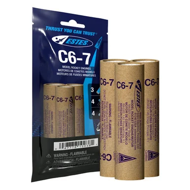 Estes Rockets 010038 EST10038 C6-7 Engines 3 Pack