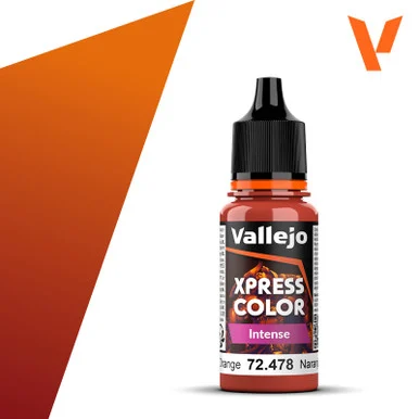Vallejo 72.478 Xpress Color Intense - Phoenix Orange, 18 ml Bottle