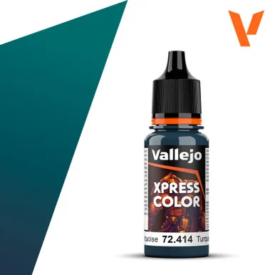 Vallejo 72.414 Xpress Color - Caribbean Turquoise, 18 ml Bottle