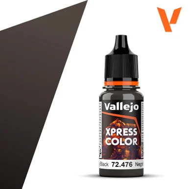 Vallejo 72.476 Xpress Color - Greasy Black, 18 ml Bottle