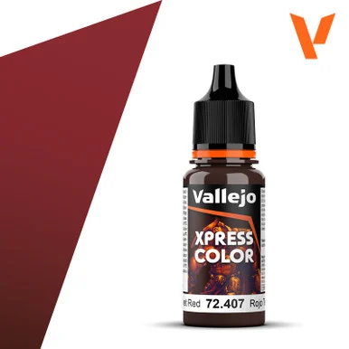 Vallejo 72.407 Xpress Color - Velvet Red, 18 ml Bottle