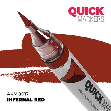 AK Interactive AKMQ017 Infernal Red Quick Marker