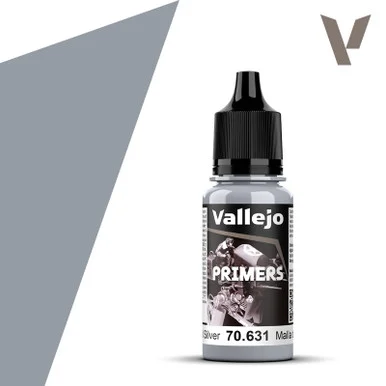 Vallejo 70.631 Primer - Chainmail Silver, 18 ml Bottle