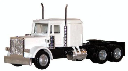 Peterbilt Long Tractor White 1/87 (HO) Plastic Model Car by Promotex