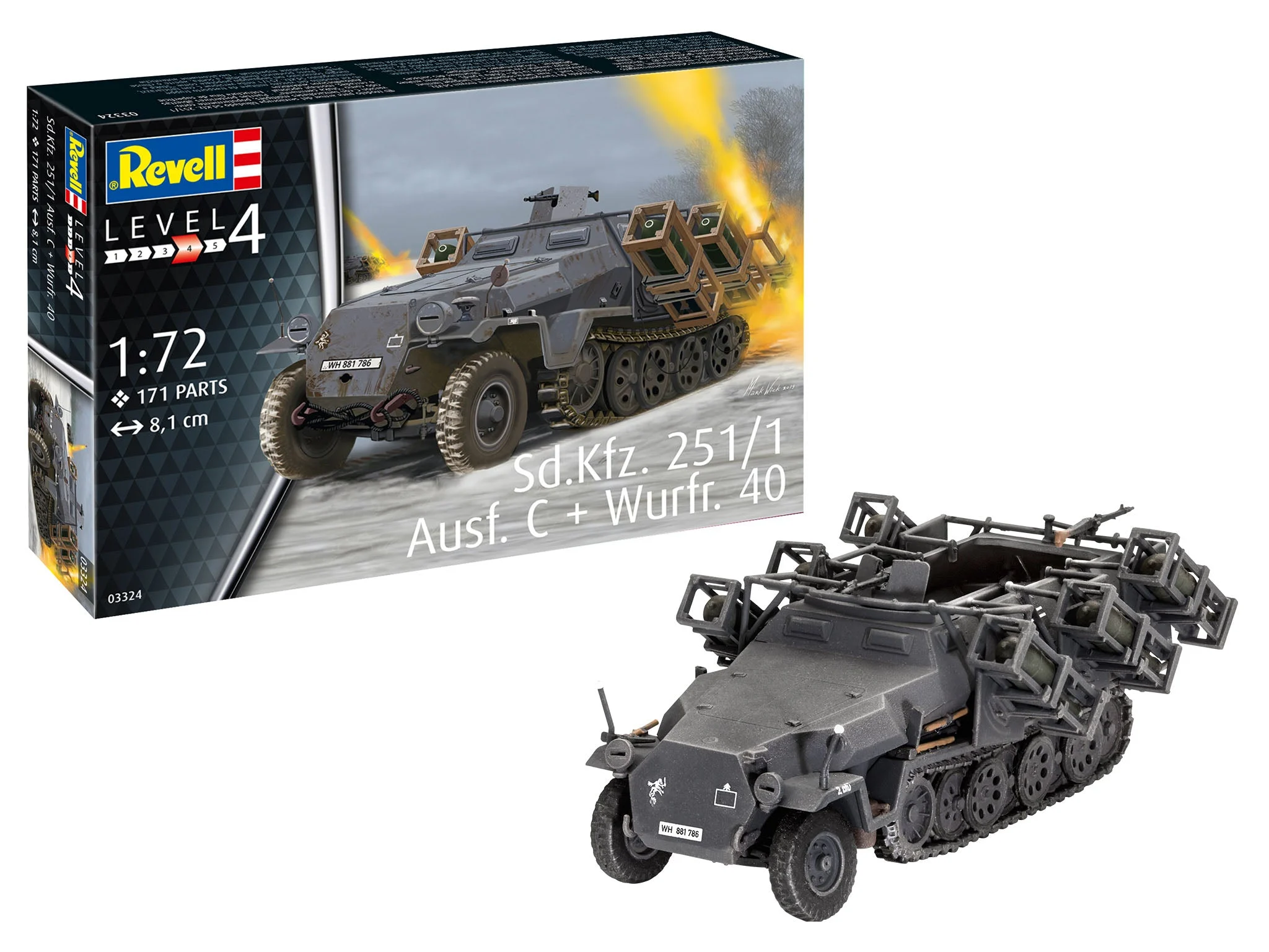 Sd.Kfz. 251/1 Ausf. C + Wurfr. 40 1/72 Scale Model Kit - Revell Germany