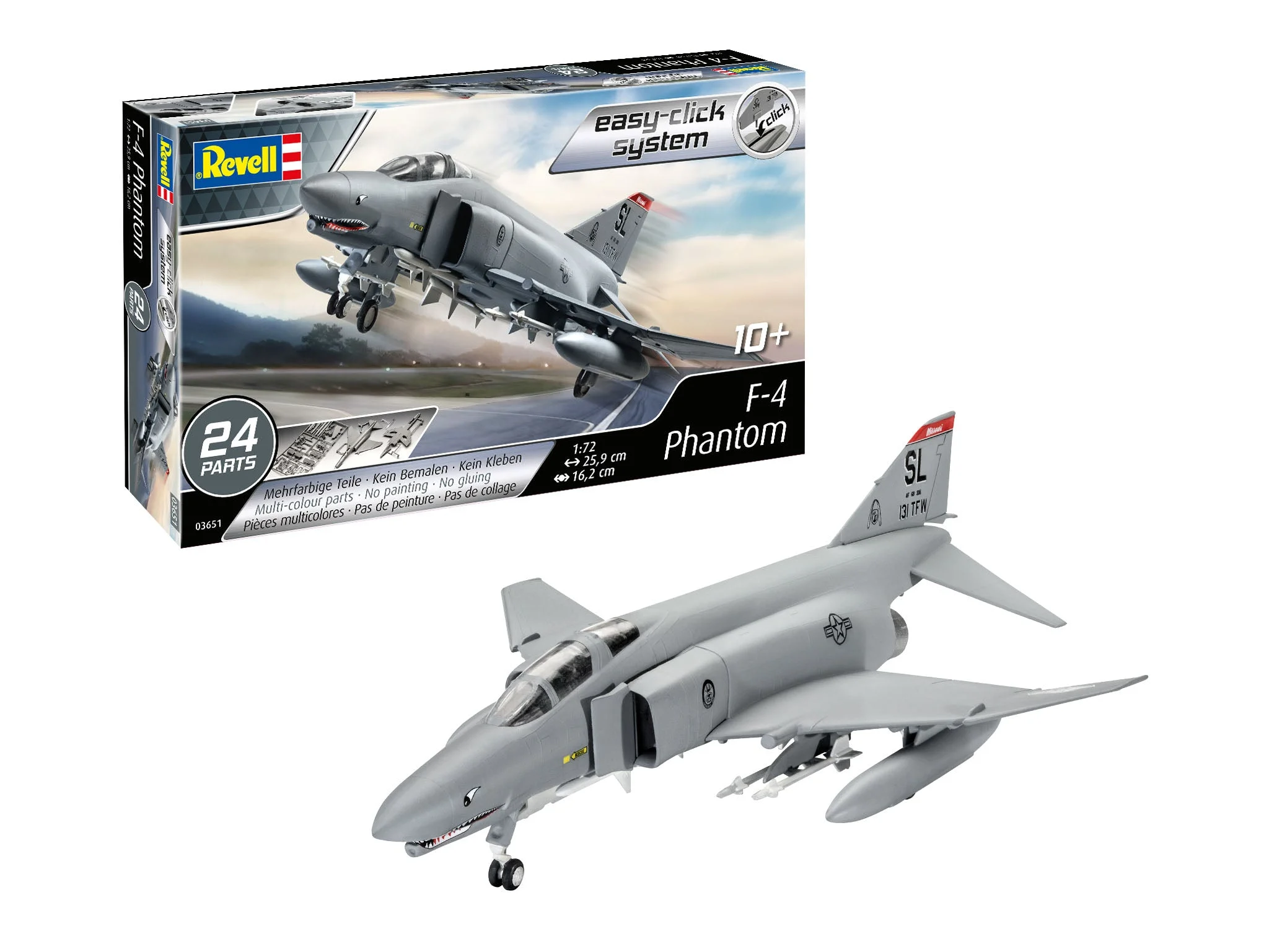 McDonnell Douglas F-4E Phantom 1/72 Scale Easy Click Model Kit
