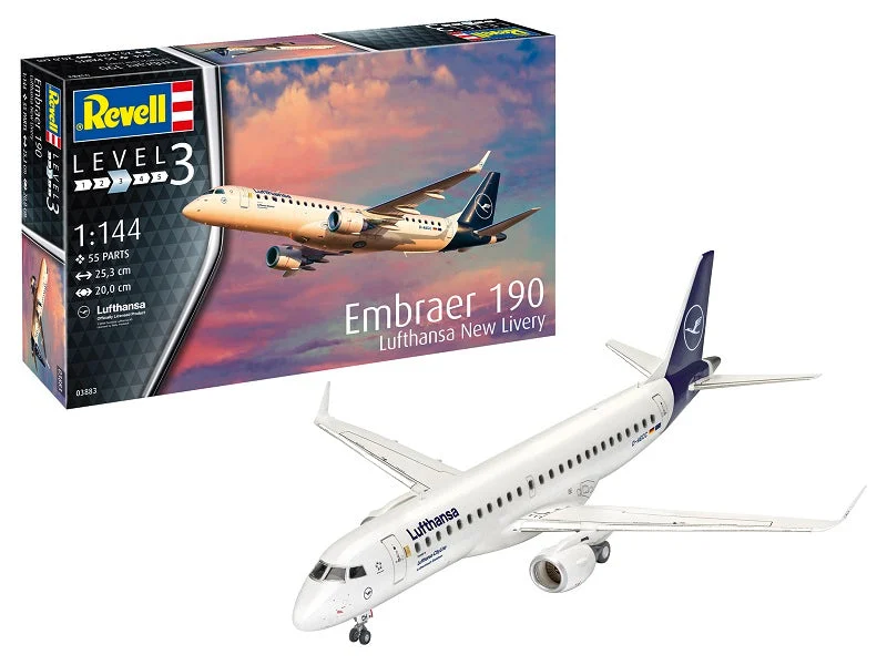 Embraer E190 Lufthansa 1/144 Scale Model Kit - Revell Germany