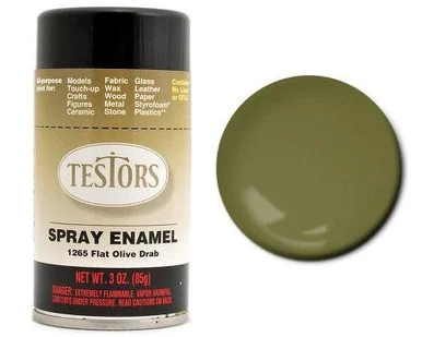 Testors 1265 Flat Olive Drab Enamel Spray 3oz