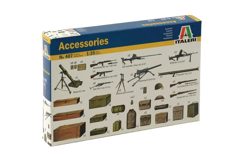 WW2 Accessories Set 1/35 Scale Model Kit - Italeri