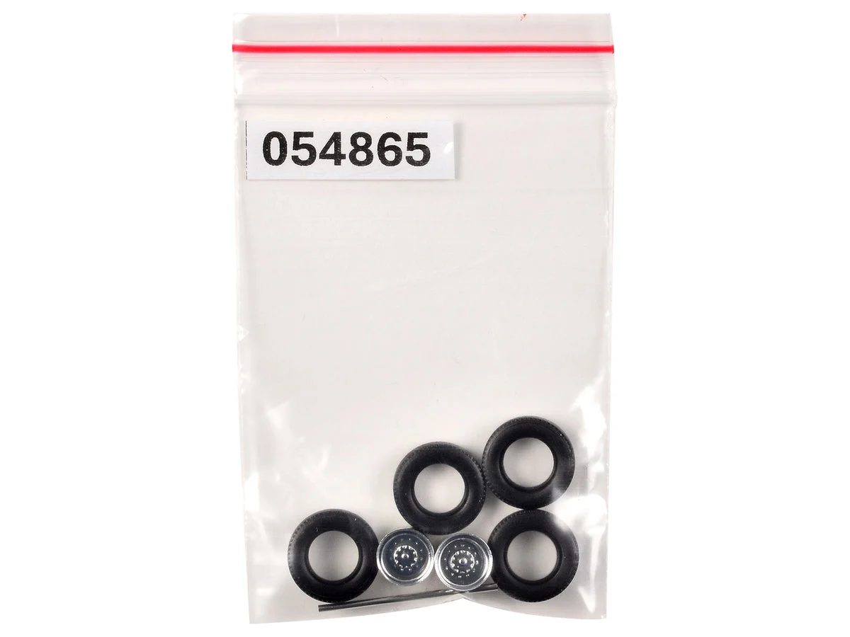 Rear Low Profile Wheelset Chrome 1/87 (HO) Plastic Model by Promotex