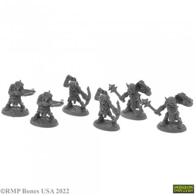 Reaper Miniatures 07042 Goblin Pillagers (6) 25mm Figures - Reaper Bones