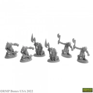 Reaper Miniatures 07043 Goblin Raiders (6) 25mm Figures - Reaper Bones
