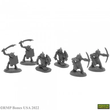 Reaper Miniatures 07045 Goblin Skirmishers (6) 25mm Figures - Reaper Bones