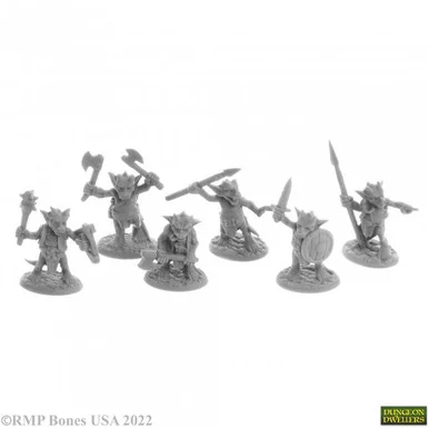 Reaper Miniatures 07052 Ratpelt Kobold Mooks (6) 25mm Figures - Reaper Bones