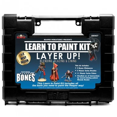 Reaper 08907 Learn To Paint Kit Layer Up!Base Coats, Layering - Reaper Bones