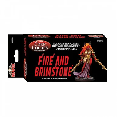 Reaper 09903 Fast Pallet Paint Set Fire And Brimstone - Hot Reds (6 Colors)