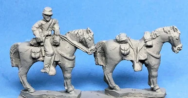 PIG020182 - Union Cavalry Horse Holders (2) and Horses (4)
