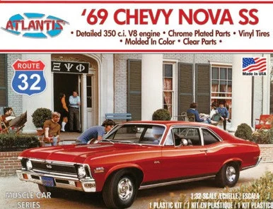 Atlantis Models M2006 1969 Chevy Nova SS 1/32 Scale Model Kit