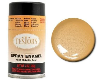 Testors 1244 Metallic Gold Enamel Spray 3oz