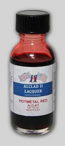Alclad II 411 1oz. Bottle Hot Metal Red Lacquer