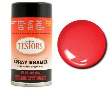 Testors 1231 Gloss Bright Red Enamel Spray 3oz