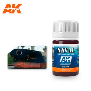 AK304 - Enamel Effects: Brown Streaking Grime for Red Hulls