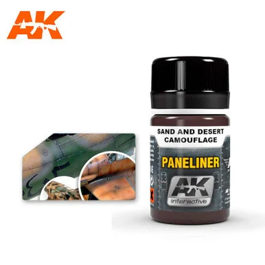 AK2073 - Enamel Paneliner: For Sand and Desert Camouflage