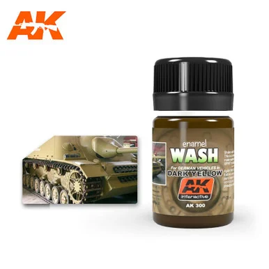 AK300 - Enamel Wash: Dark Yellow Wash