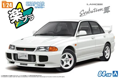 1/24 Snap Car #04-SW CE9A LANCER GSR EvolutionⅢ 1995 Scotia White