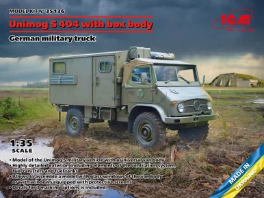 1/35 Unimog S 404 with box body, German military truck - ICM - ICM