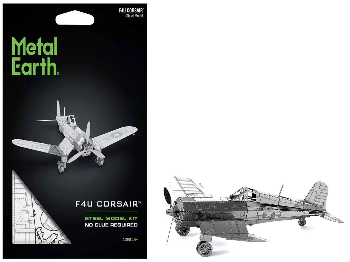 1-MMS035_1200x900.webp Model Kit Vought F4U Corsair Fighter Aircraft "United States Navy" (Moderate Difficulty) Steel Model by Metal Earth